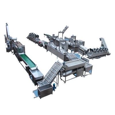 semi or fully automatic potato chips french fries making machine production line